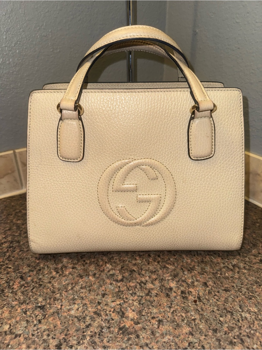 Gucci Soho Pebbled Leather Top Handle Bag ✅AUTHENTIC✅